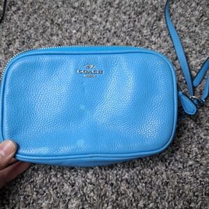 Coach Blue Leather Crossbody Bag